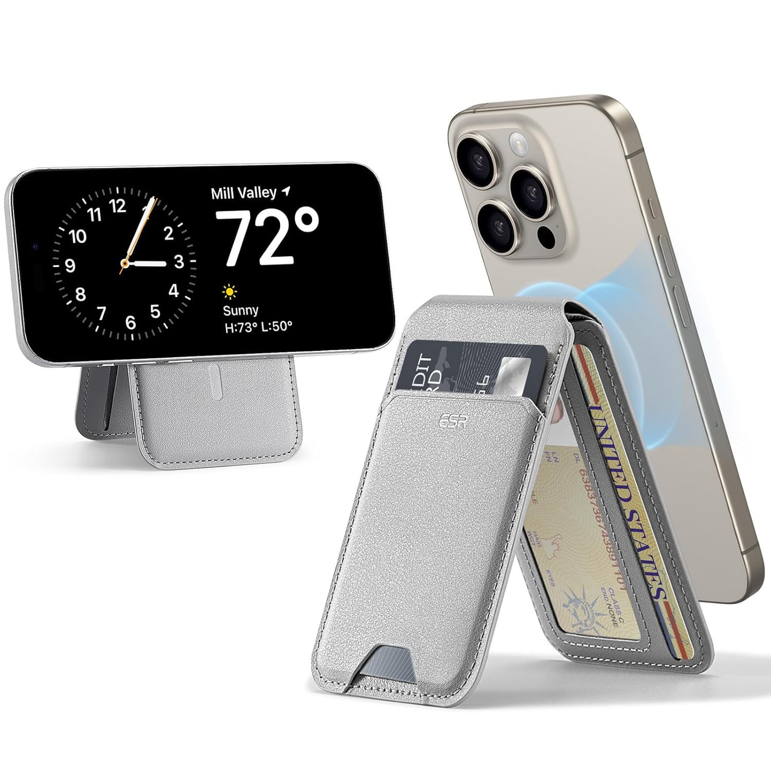 ESR HALOLOCK MAGNETIC VEGAN LEATHER WALLET STAND thumbnail 2