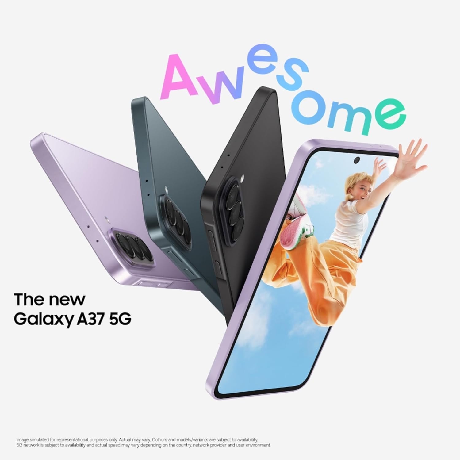 SAMSUNG GALAXY A37 5G 8GB+256GB AWESOME CHARCOAL SM-A376B-DS thumbnail 2