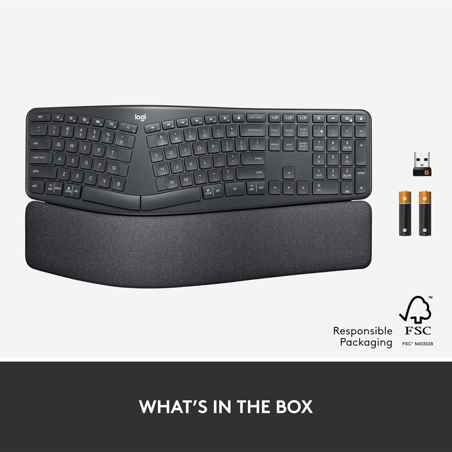 LOGITECH ERGO WIRELESS SPLIT KEYBOARD K860 ENGLISH 920-010359 thumbnail 11