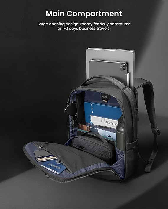 TOMTOC VOYAGE T50 LAPTOP BACKPACK BLACK T50M1D1 thumbnail 5