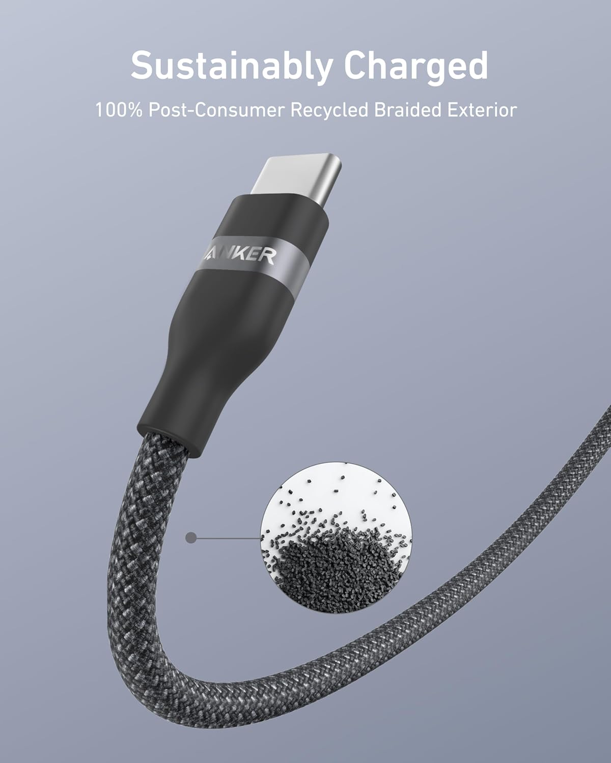 ANKER USB-C TO LIGHTNING BRAIDED CABLE 3FT BLACK A82B2011 thumbnail 6
