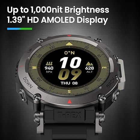 Amazfit T-Rex Ultra Smart Watch (A2142) - Rugged Design, Adventure-Ready, Long Battery Life thumbnail 2