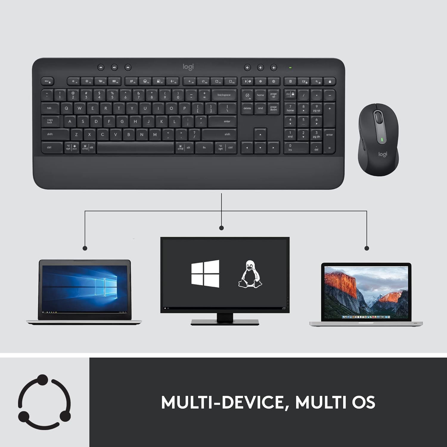 LOGITECH SIGNATURE MK650 COMBO FOR BUSINESS ARB GRAPHITE 920-011003 thumbnail 5