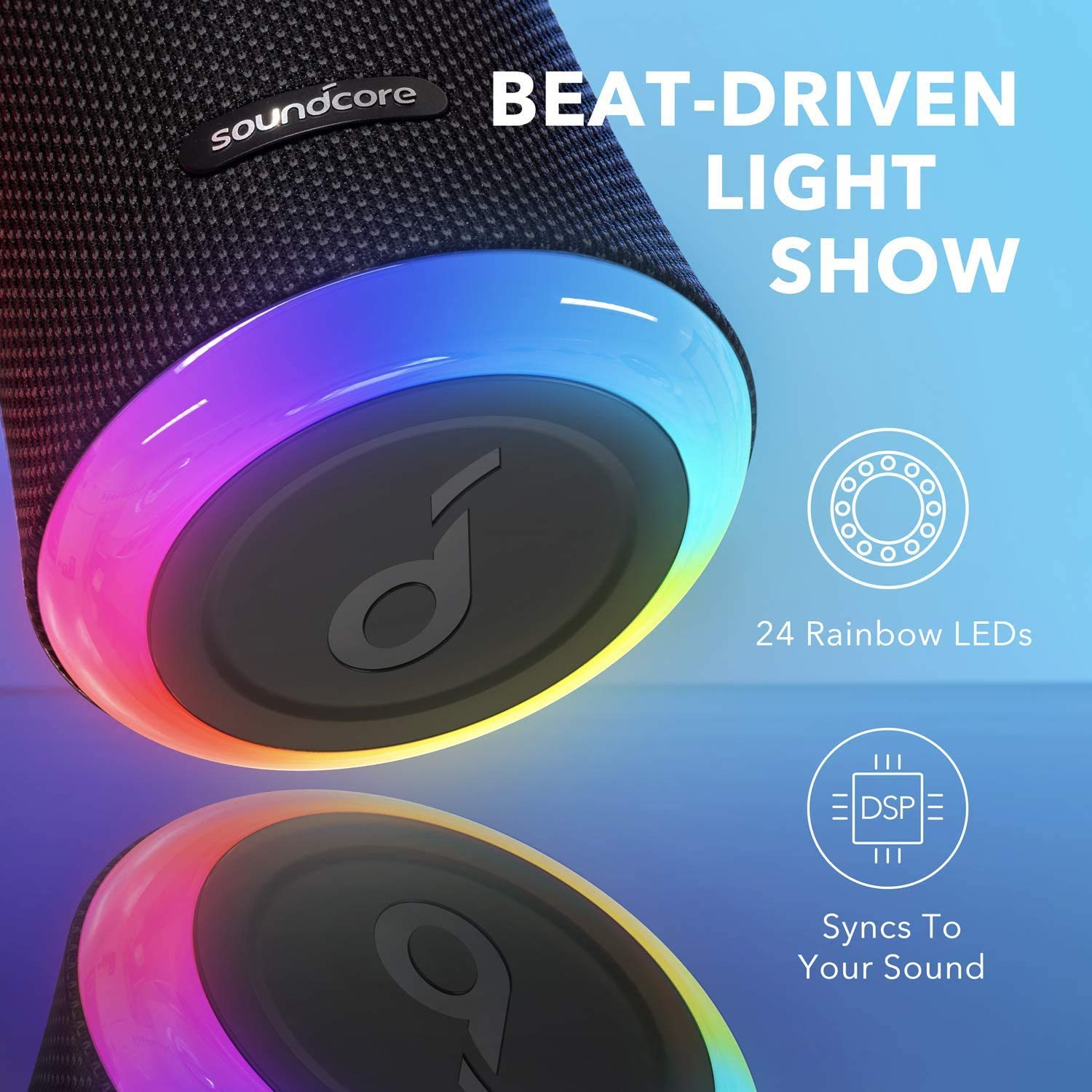 ANKER SOUNDCORE FLARE 2 SPEAKER BLACK BLUE A31650J1 thumbnail 3