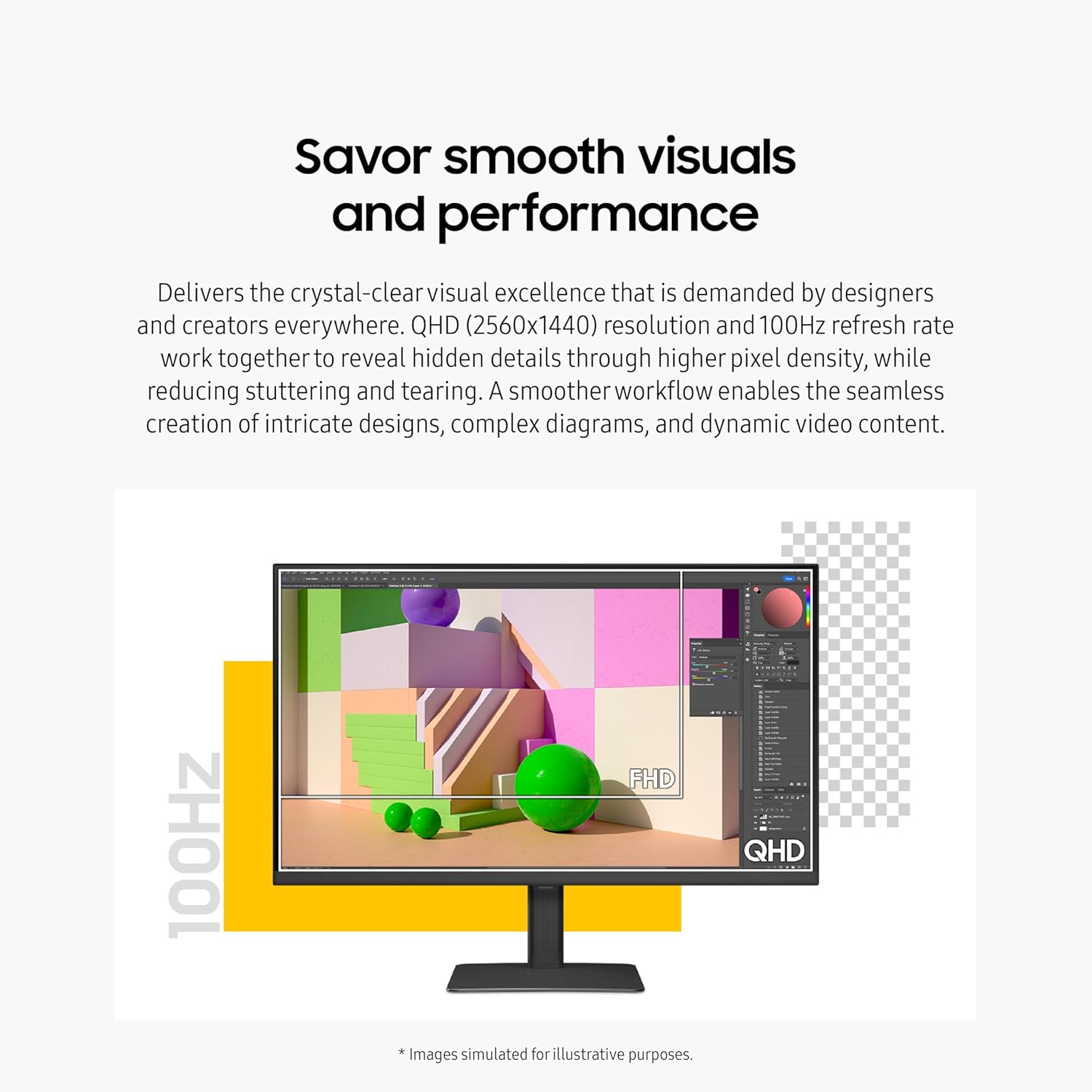SAMSUNG 32 INCH VIEWFINITY S6 S60D QHD 5MS 100HZ MONITOR LS32D606EAMXUE thumbnail 4