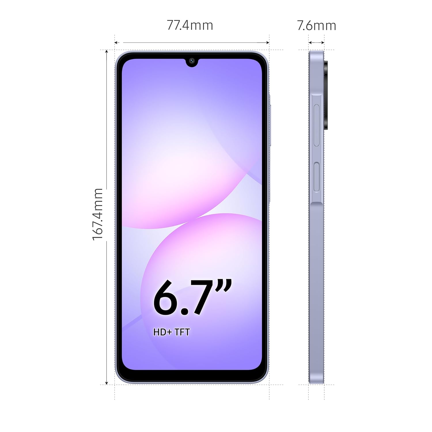 SAMSUNG GALAXY A07 8GB-256GB LIGHT VIOLET SM-A075FDS thumbnail 3