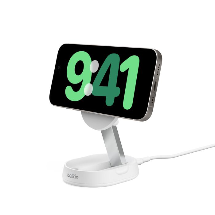 BELKIN BOOST CHARGE 15W CONVERTIBLE MAGNETIC CHARGING STAND WHITE WIA008BTWH thumbnail 2