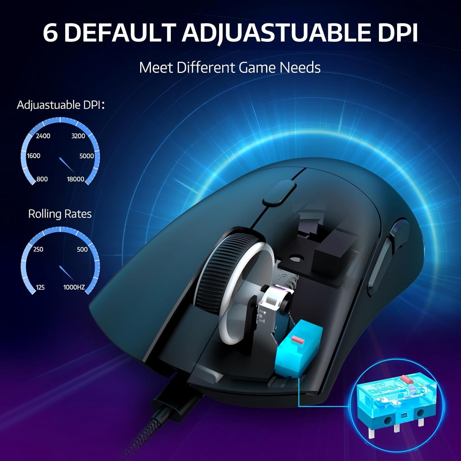 ATTACK SHARK R1 SUPERLIGHT WIRELESS GAMING MOUSE BLACK thumbnail 7