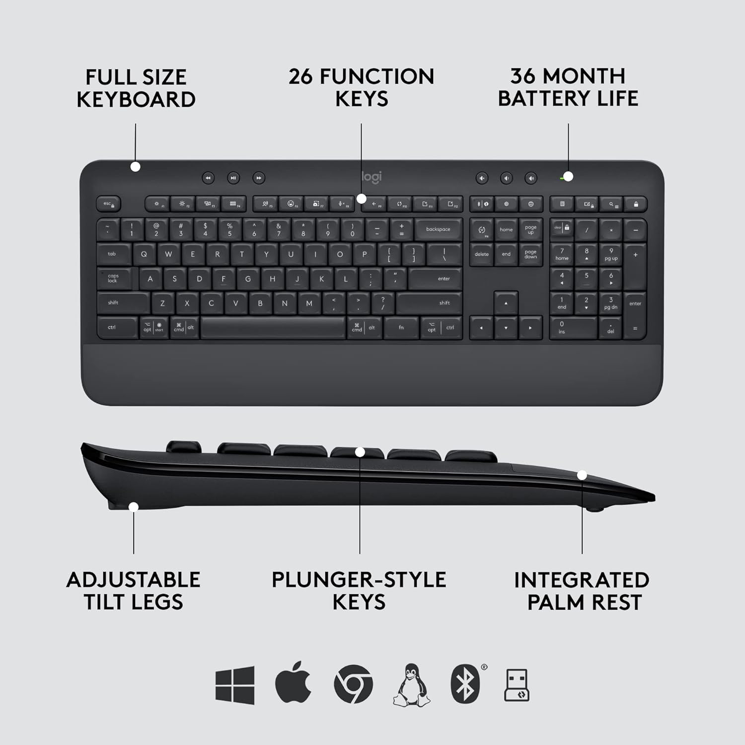 LOGITECH SIGNATURE MK650 COMBO FOR BUSINESS ARB GRAPHITE 920-011003 thumbnail 7