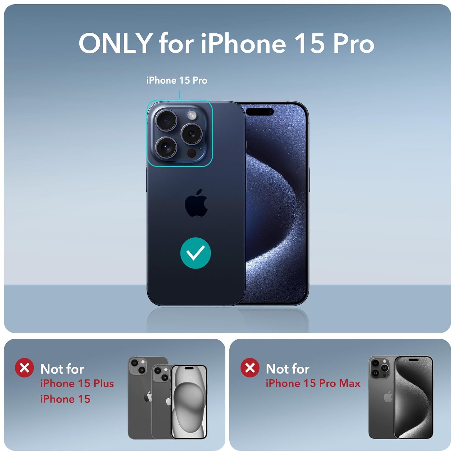 ESR IPHONE 15 PRO MAX AIR ARMOR SERIES CLEAR CASE FROSTED BLACK thumbnail 2