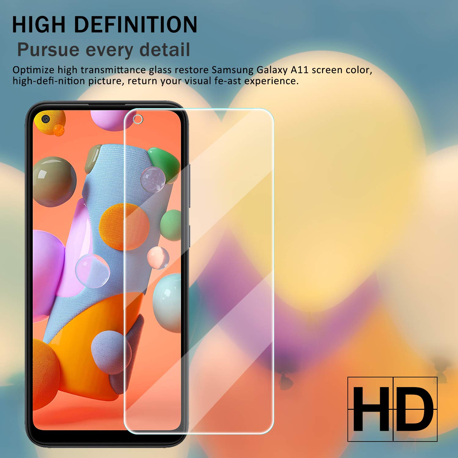 SAMSUNG GALAXY A11 CLEAR GLASS SCREEN PROTECTER thumbnail 6