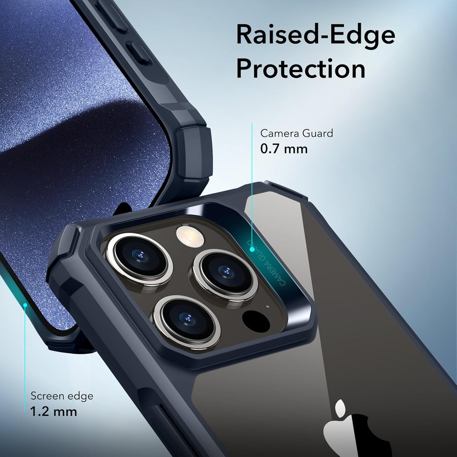 ESR IPHONE 15 PRO MAX AIR ARMOR SERIES CLEAR CASE FROSTED BLACK thumbnail 3