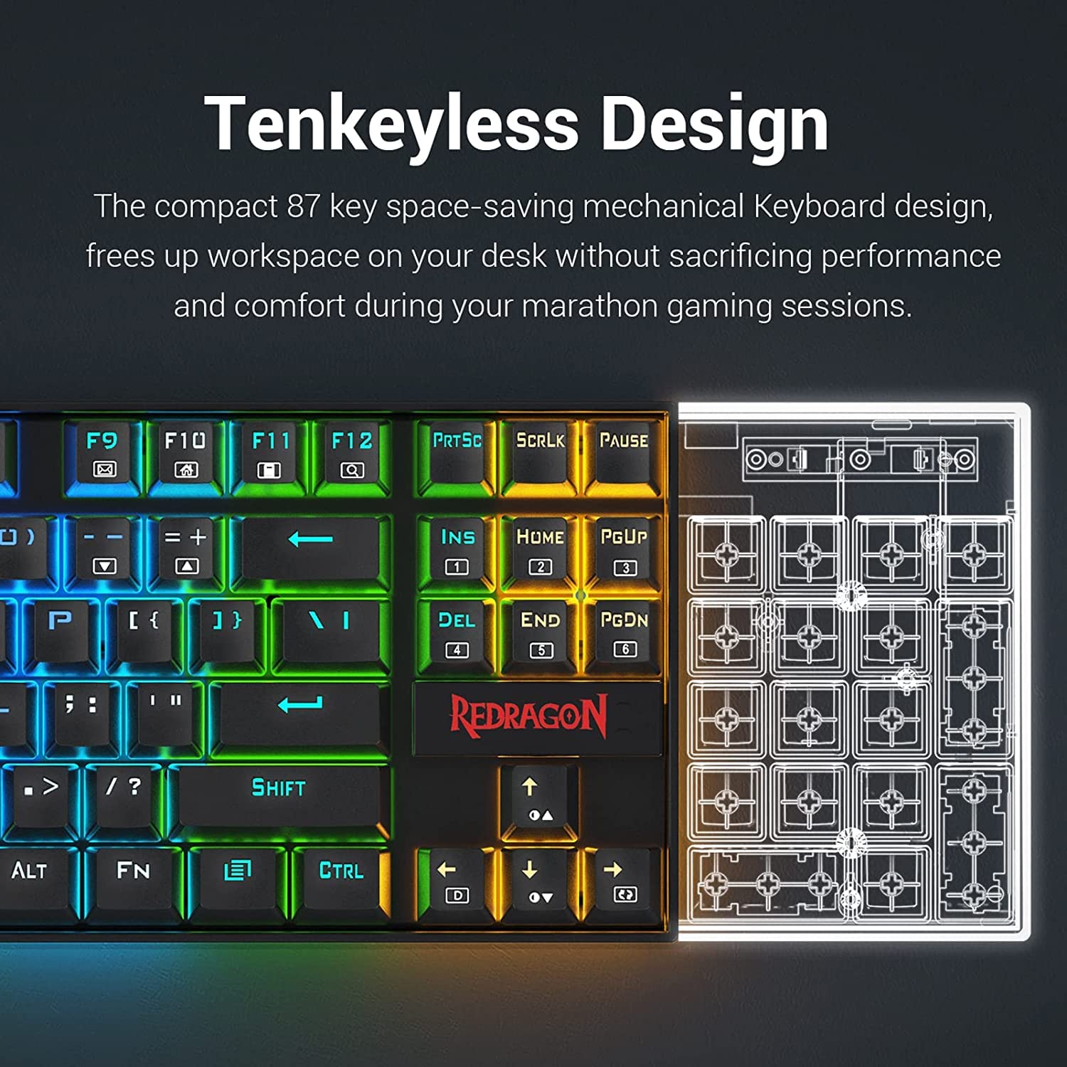 REDRAGON GAMING ESSENTIALS KEYBOARD MOUSE COMBO 2 IN 1 K552RGB-BA thumbnail 4