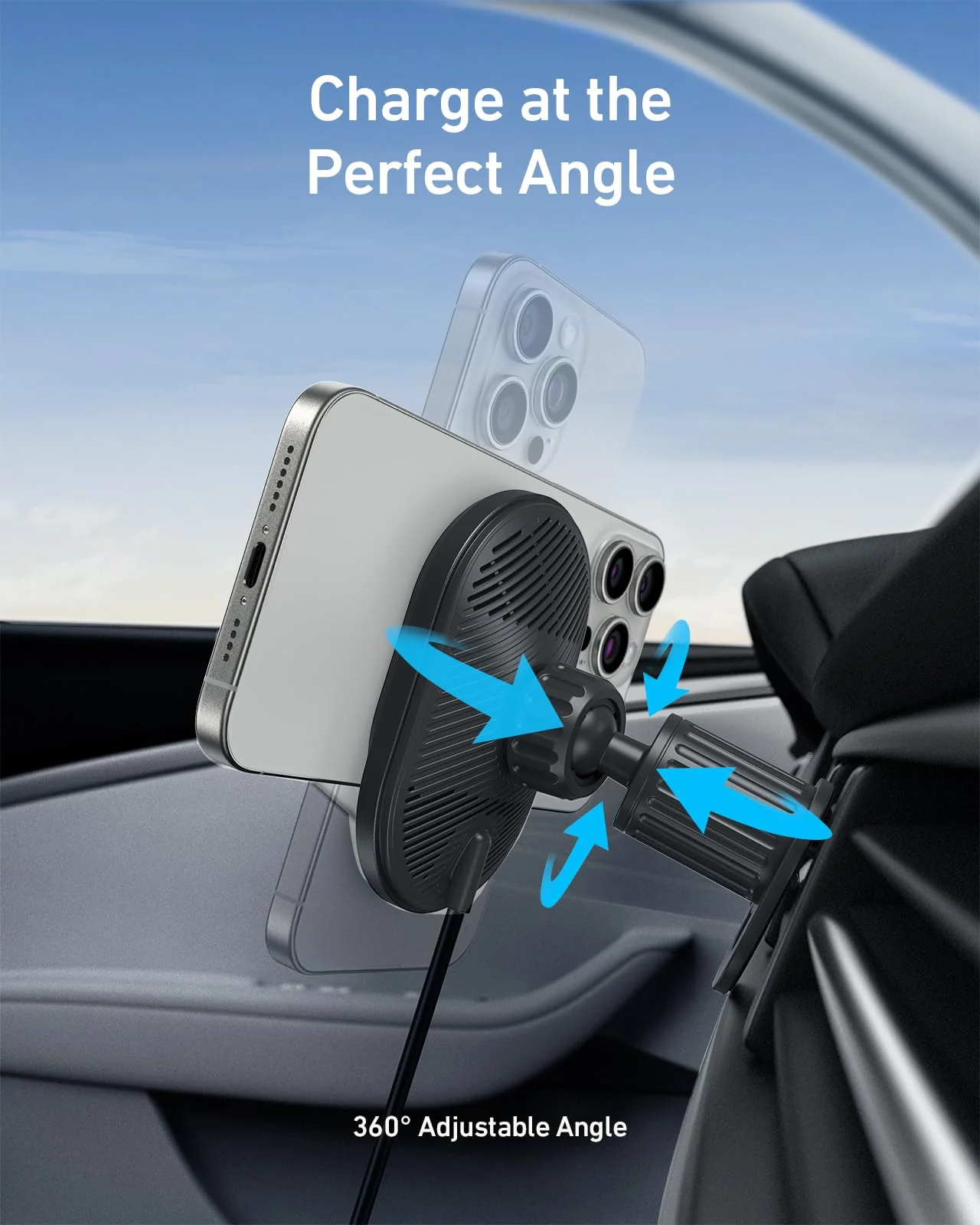 ANKER MAGGO WIRLESS CHARGER WITH CAR ADAPTER BLACK B2932111 thumbnail 3