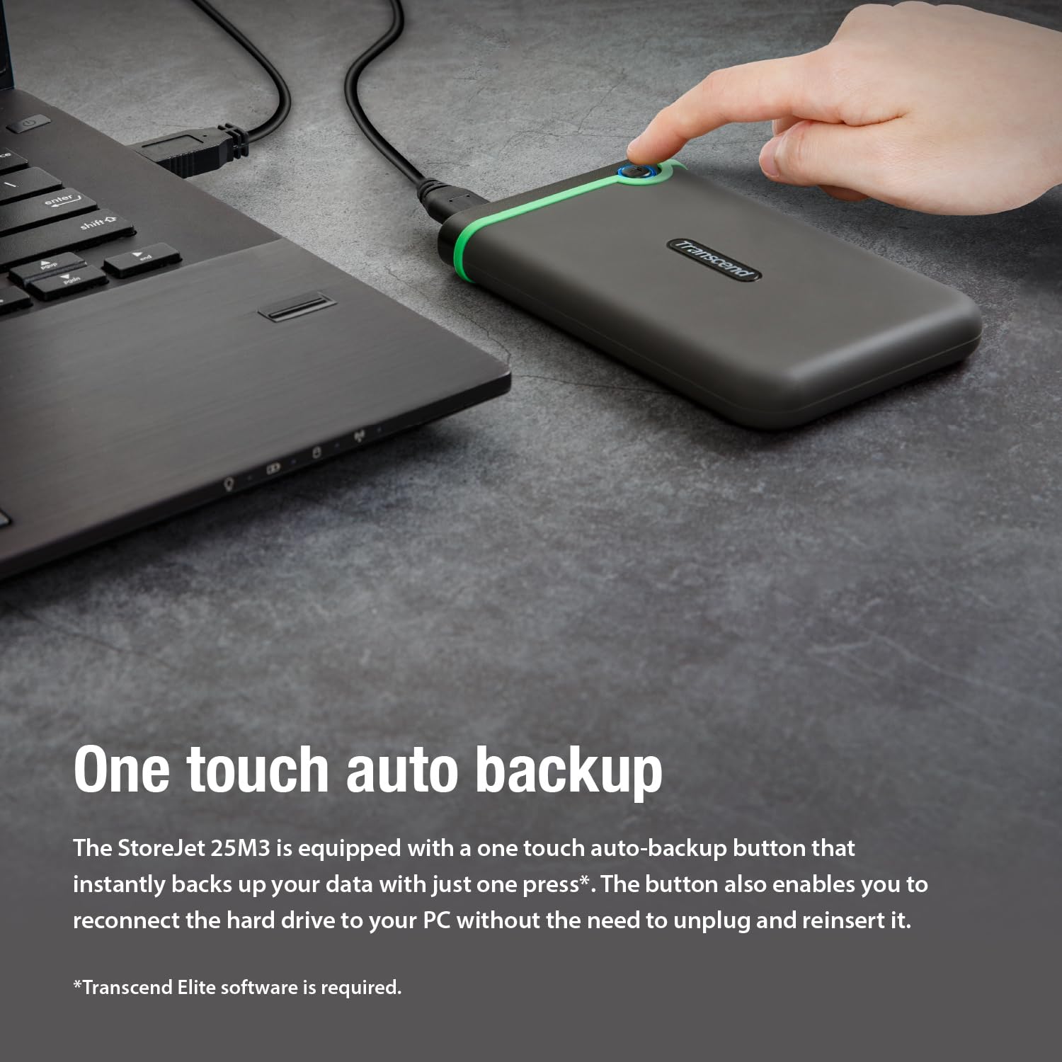 TRANSCEND 2TB EXTERNAL HDD M3S USB 3.0 BLACK TS2TSJ25M3S thumbnail 9