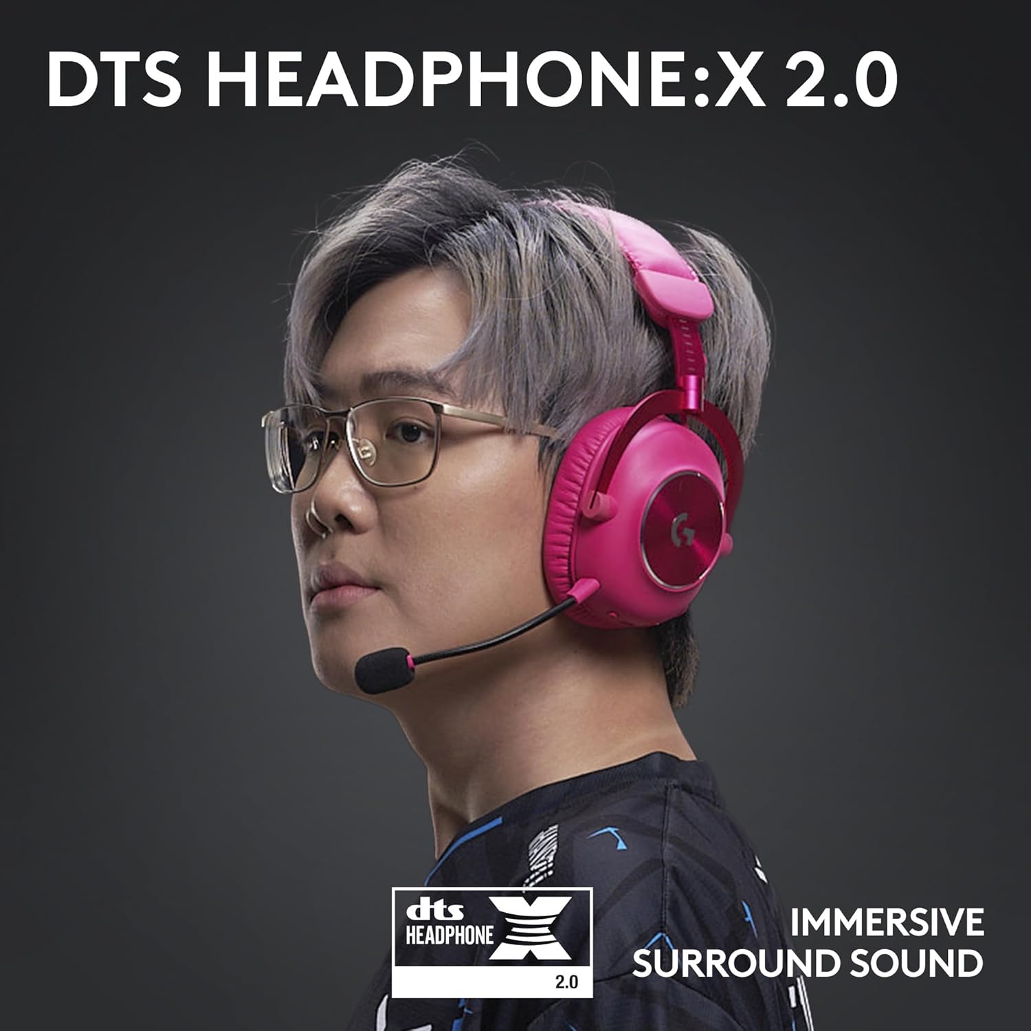 LOGITECH PRO X 2 LIGHTSPEED GAMING HEADSET MAGENTA 981-001275 thumbnail 6
