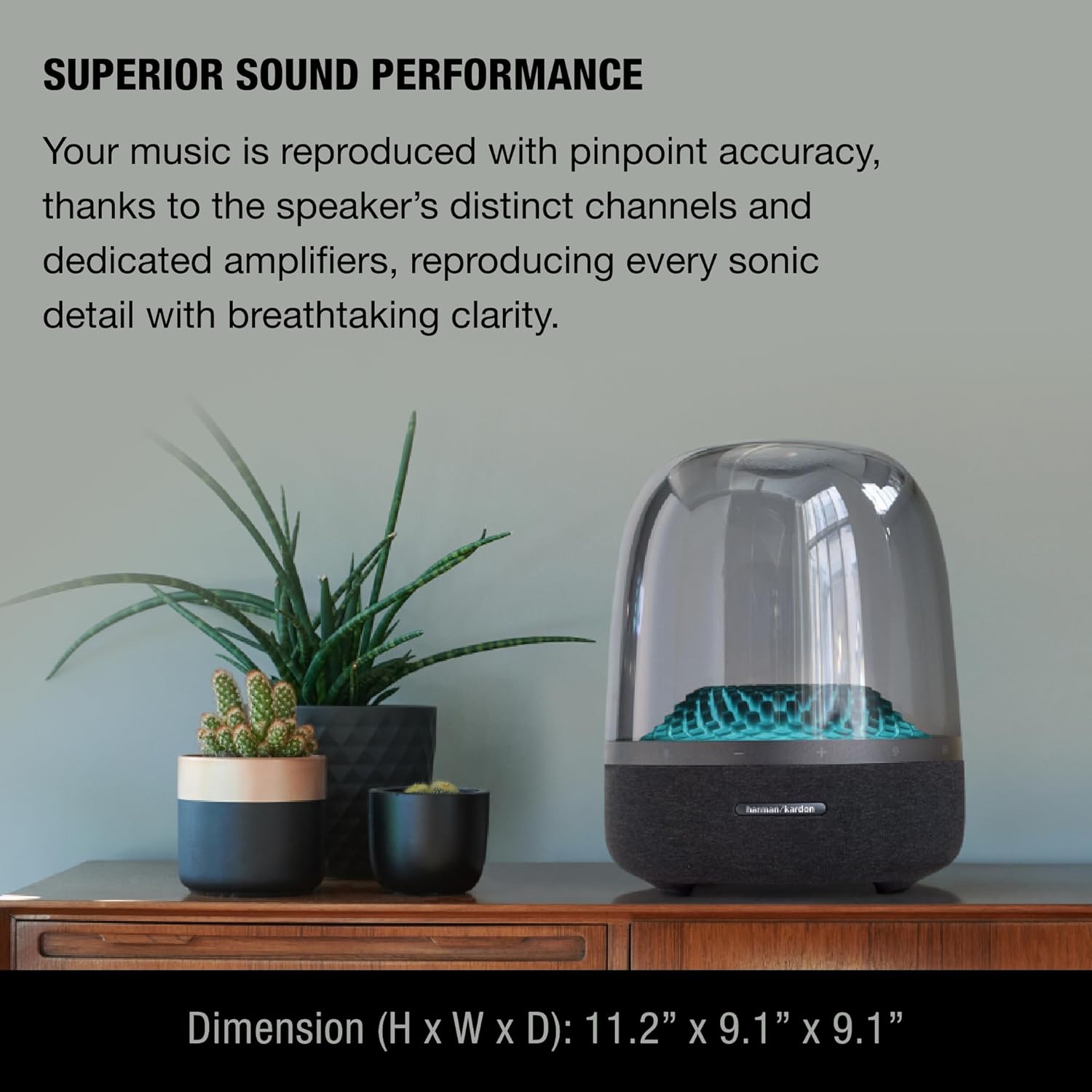HARMAN KARDON AURA STUDIO 4 BLUETOOTH SPEAKER GRAY thumbnail 5
