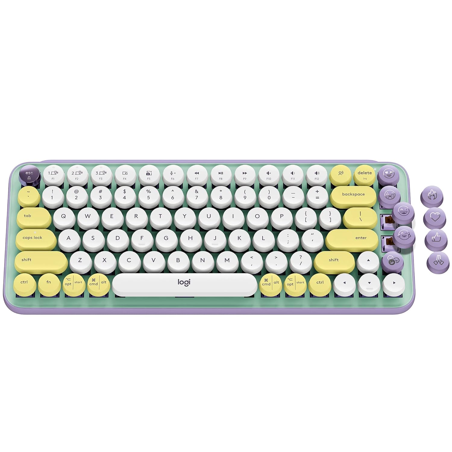 LOGITECH POP WIRELESS MECHANICAL EMOJI KEYBOARD DAY DREAM MINT 920-010817 thumbnail 2