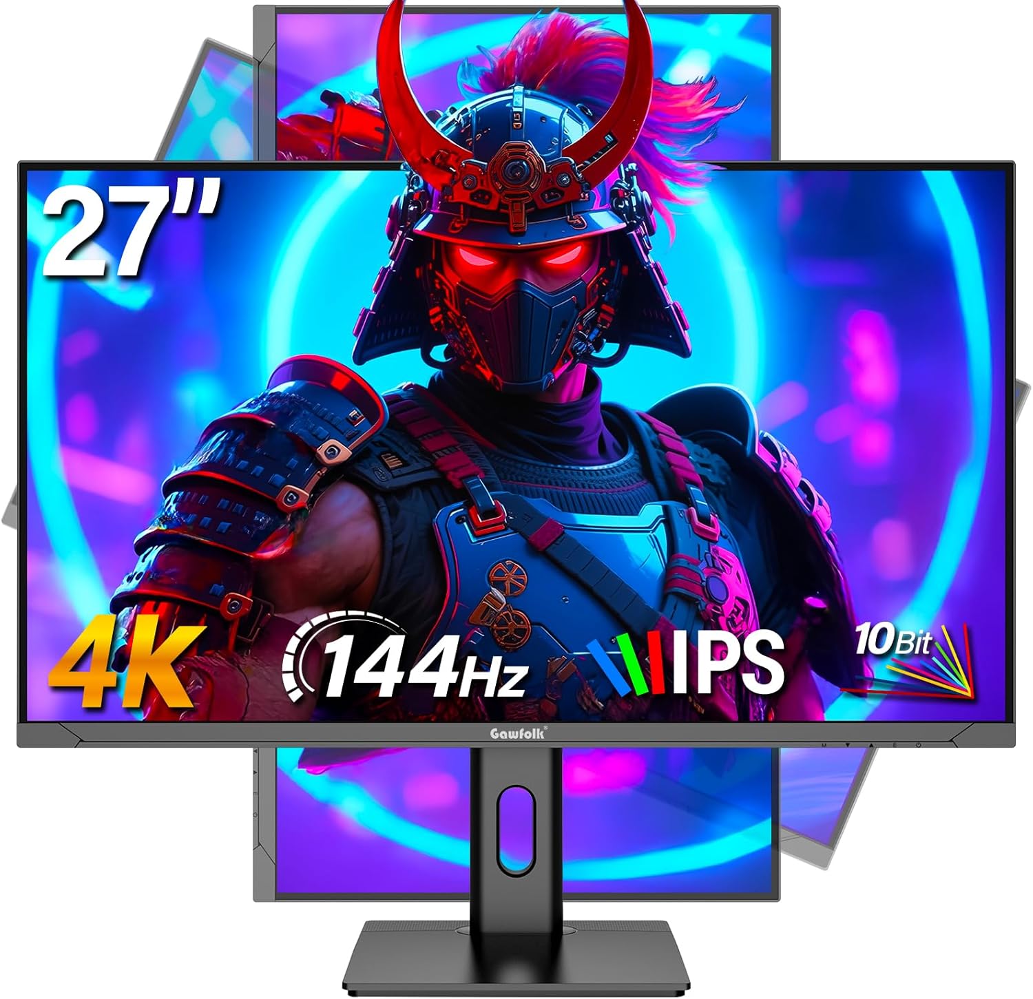 GAWFOLK 27 INCH 4K 160HZ 3840*2160 FLAT MONITOR BLACK/WHITE GF270J thumbnail 8
