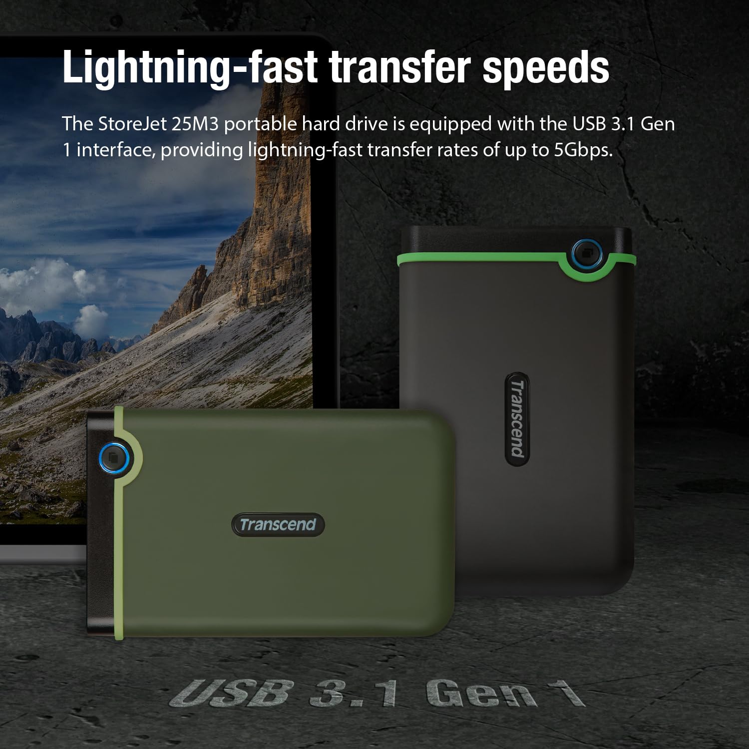 TRANSCEND 2TB EXTERNAL HDD M3S USB 3.0 BLACK TS2TSJ25M3S thumbnail 7