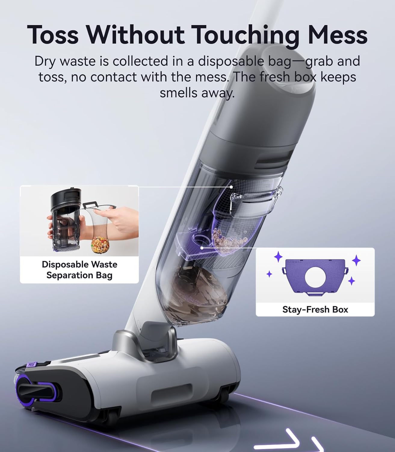 NARWAL S30 WET DRY CORDLESS VACUUM CLEANER NRL-S30-WHI thumbnail 6