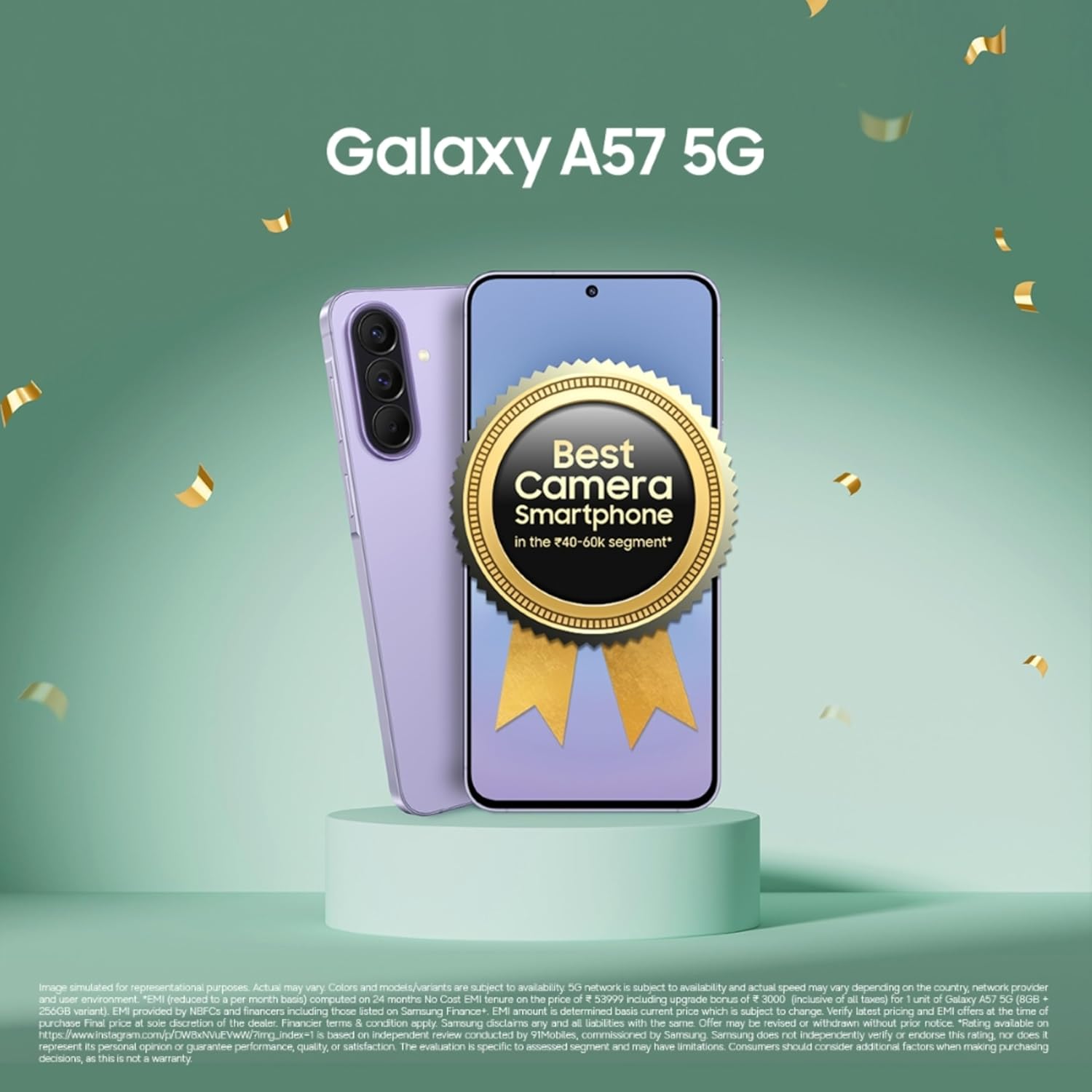 SAMSUNG GALAXY A57 5G 8GB+256GB AWESOME LILAC SM-A576B-DS thumbnail 3