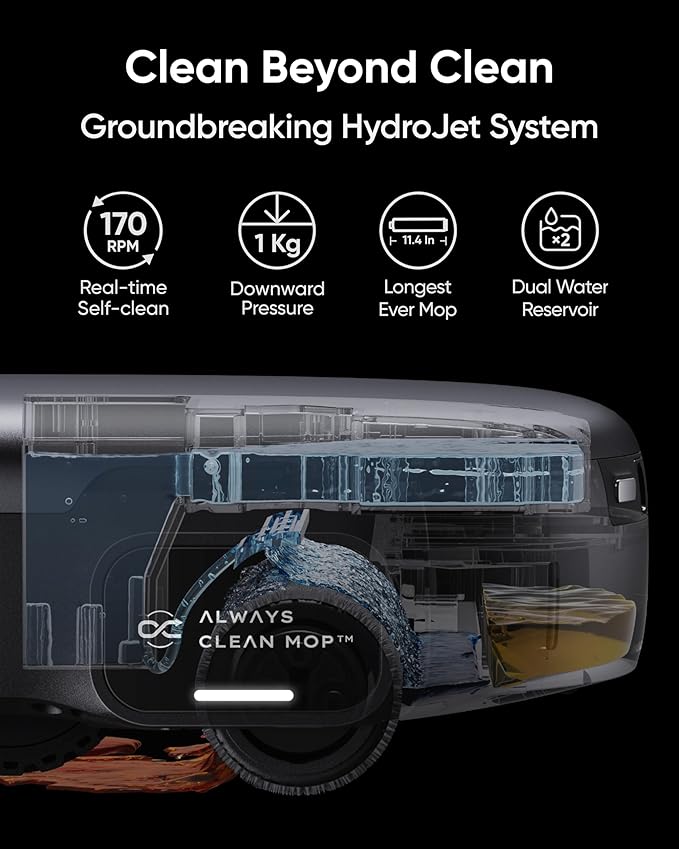 EUFY S1 PRO FLOOR WASHING ROBOT VACUUM WITH ALL IN ONE STATION BLACK T2080G11 thumbnail 2