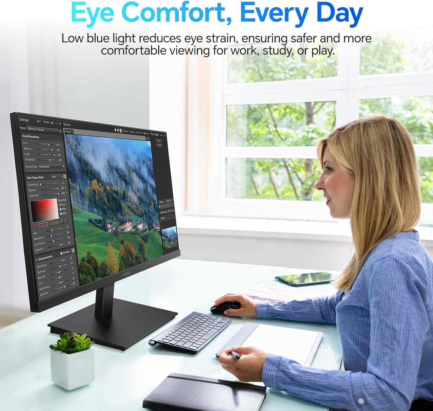 KOORUI 23.8-INCH FHD 1920X1080 SRGB 144HZ 5MS IPS PANEL BUSINESS MONITOR E2411K thumbnail 6