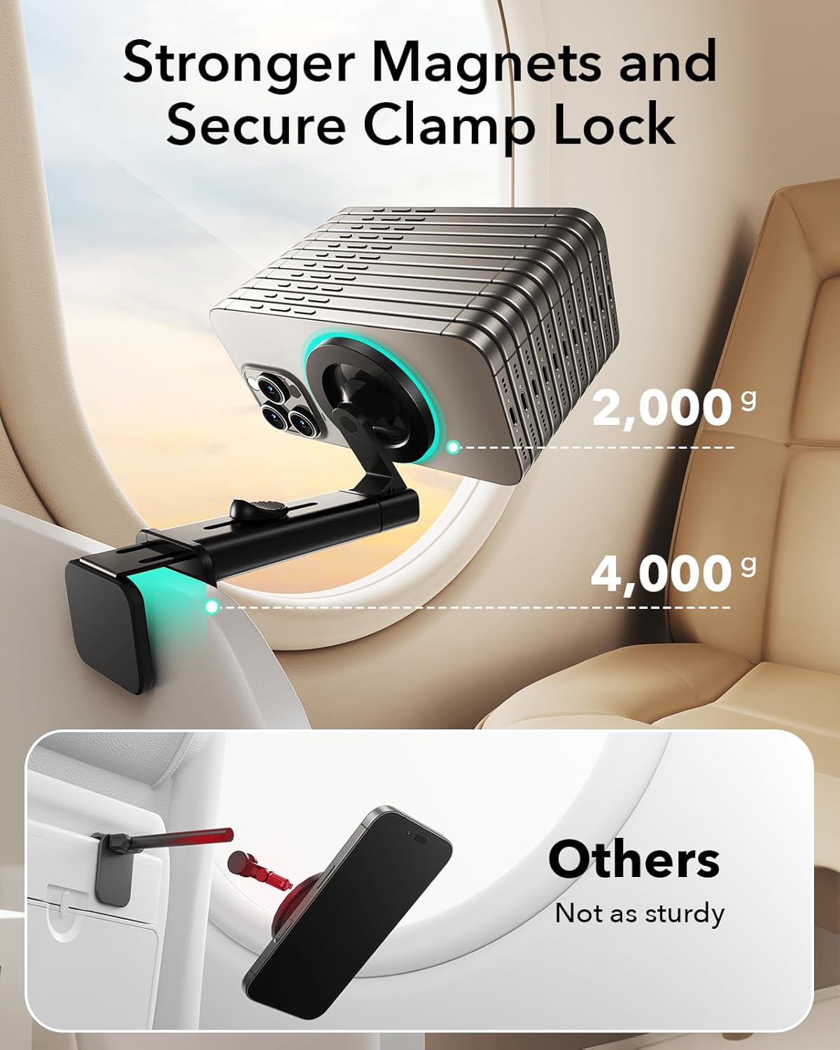 ESR AIRPLANE PHONE HOLDER BLACK thumbnail 3