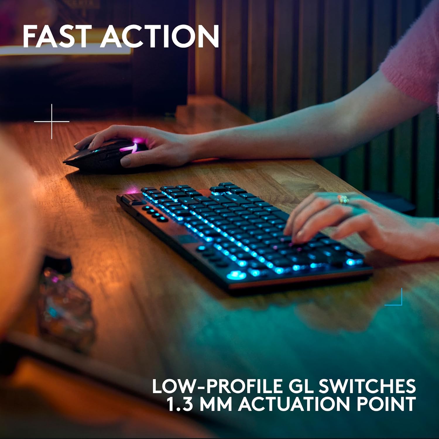 LOGITECH G915 X LIGHTSPEED TKL LOW PROFILE WIRELESS GAMING KEYBOARD BLACK 920-012757 thumbnail 3