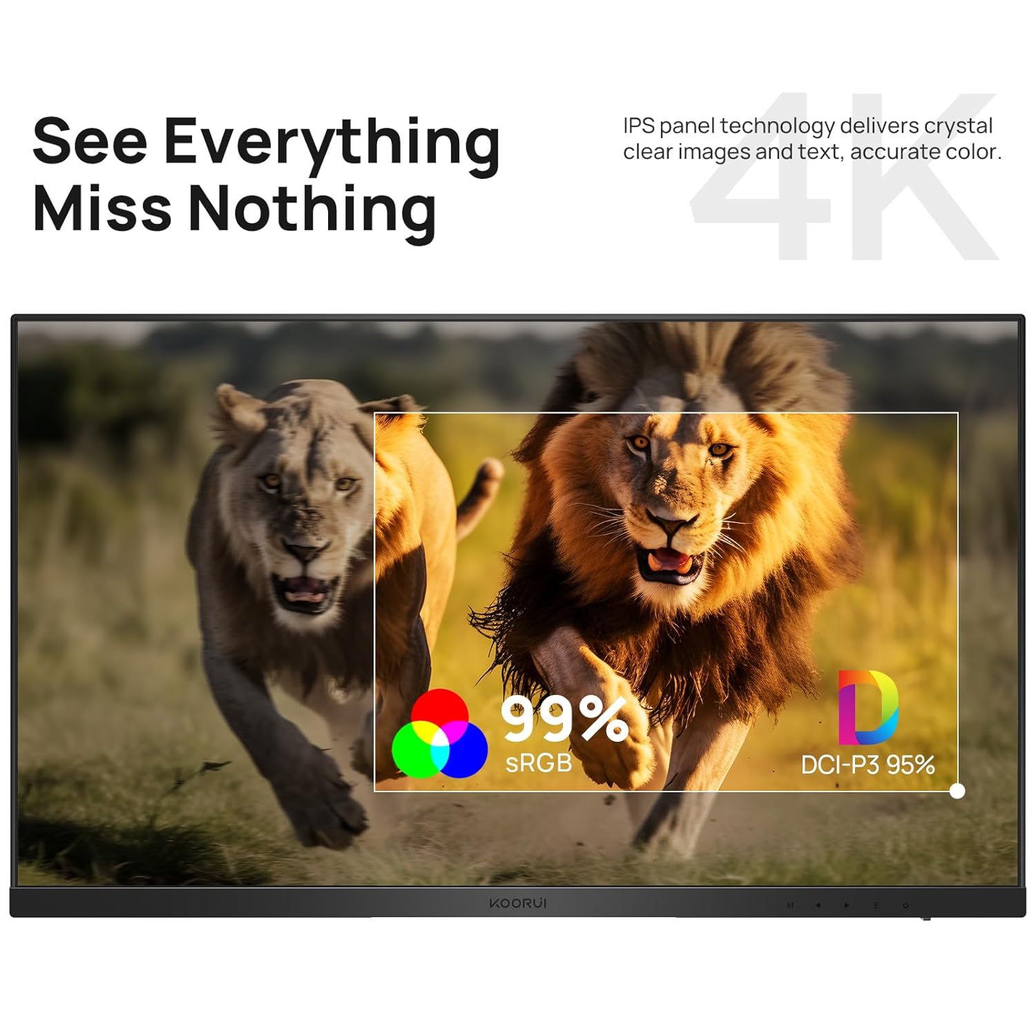 KOORUI 27-INCH UHD 3840X2160 60HZ 5MS IPS PANEL BUSINESS MONITOR N07 thumbnail 3