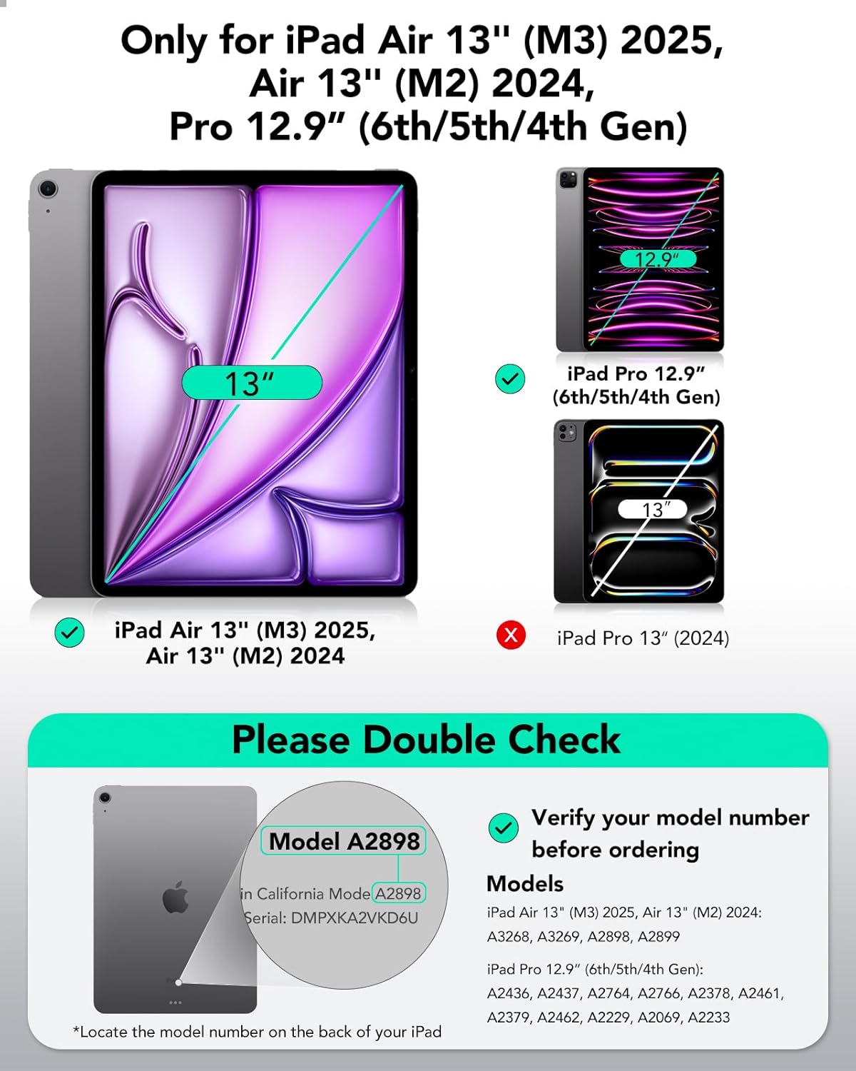 ESR REBOUND MAGNETIC CASE COMPATIBLE WITH IPAD AIR 13 INCH PRO 12.9 (6TH/5TH/4TH GEN) GRAY thumbnail 2
