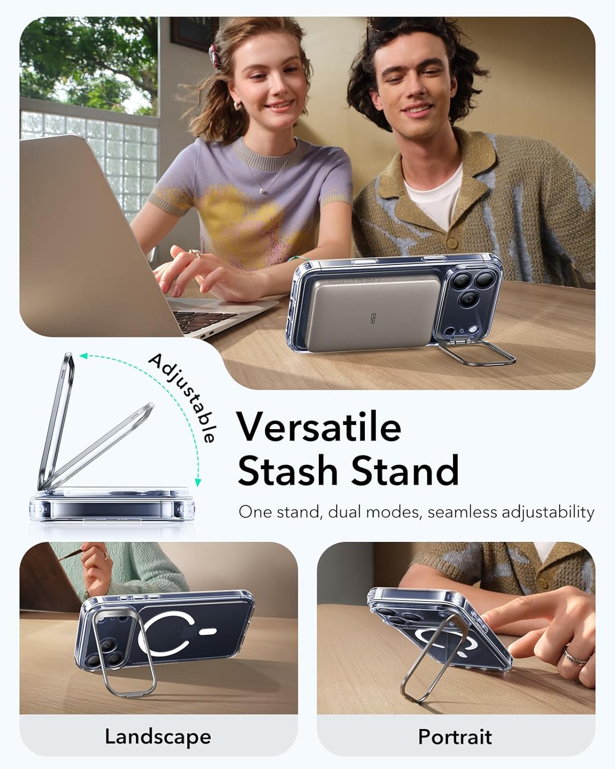 ESR CLASSIC HYBRID MAGNETIC CASE CAM CONTROL COMPATIBLE WITH IPHONE 17 PRO CLEAR thumbnail 6