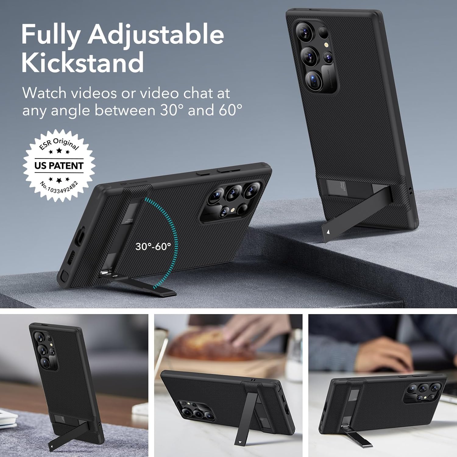 ESR BOOST KICKSTAND SAMSUNG S24 ULTRA CASE BLACK thumbnail 3