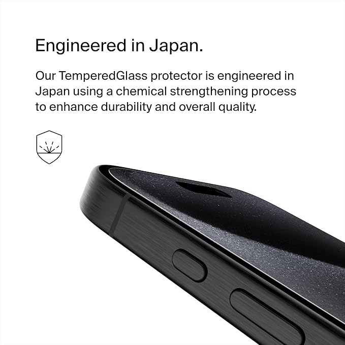 BELKIN SCREEN FORCE IPHONE 15 TEMPERED GLASS SCREEN PROTECTOR OVA135ZZ thumbnail 4