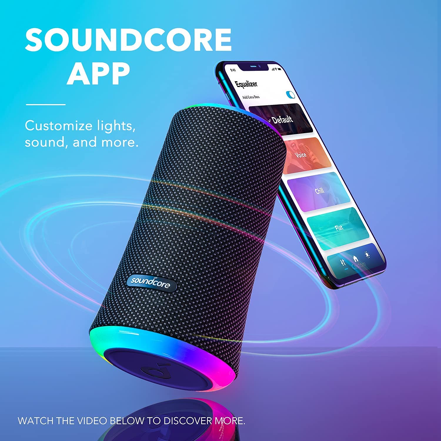 ANKER SOUNDCORE FLARE 2 SPEAKER BLACK BLUE A31650J1 thumbnail 2