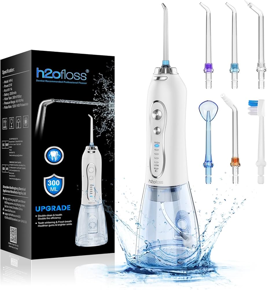 H20 FLOSS PORTABLE ORAL IRRIGATOR WHITE HF-6