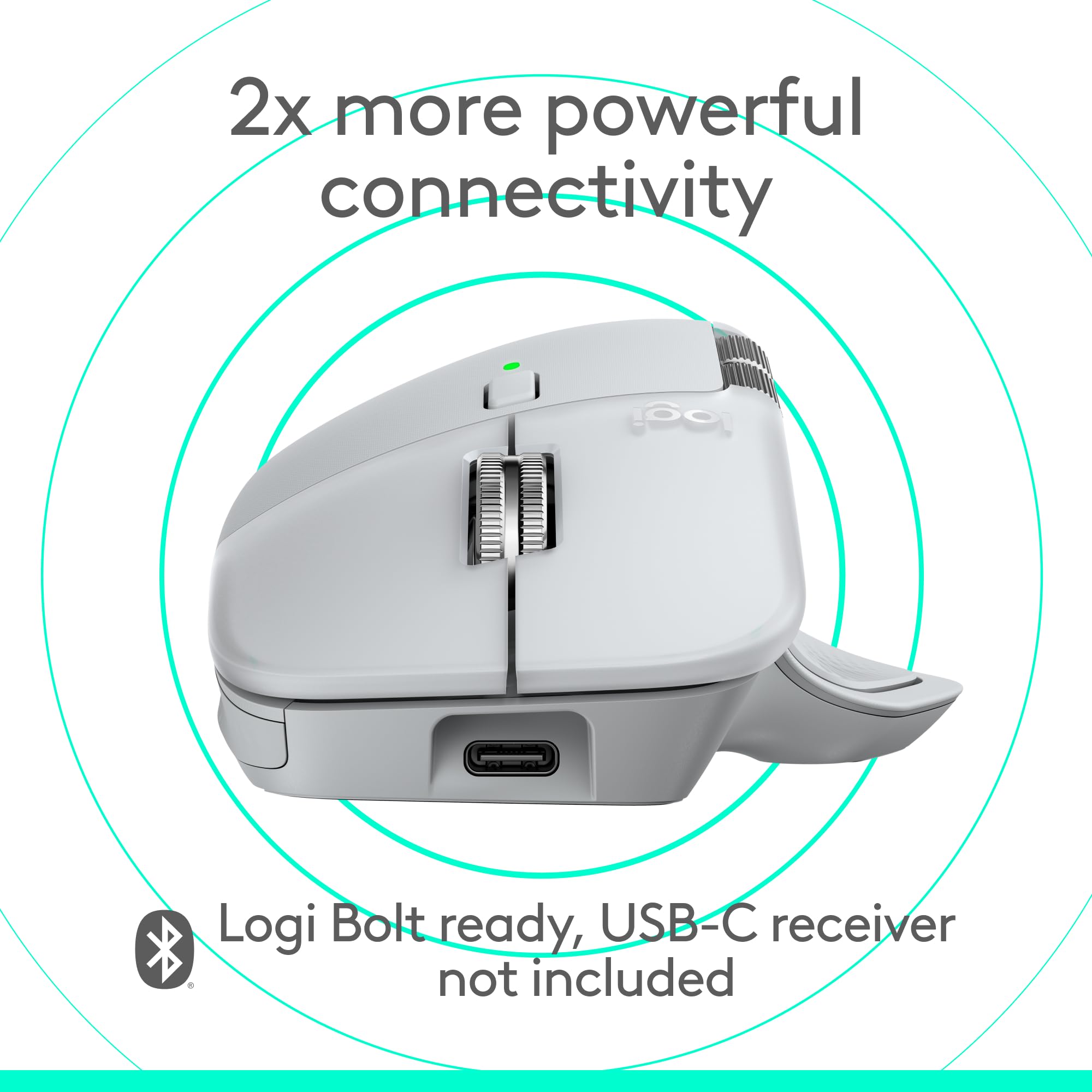 LOGITECH MX MASTER 4 WIRELESS MOUSE PALE GREY 910-007563 thumbnail 6