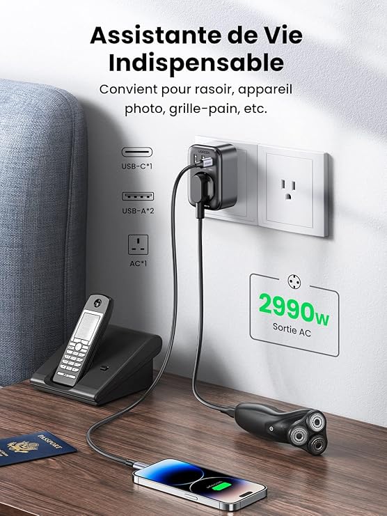 UGREEN 4 IN 1 TRAVEL ADAPTER BLACK 15261 thumbnail 8