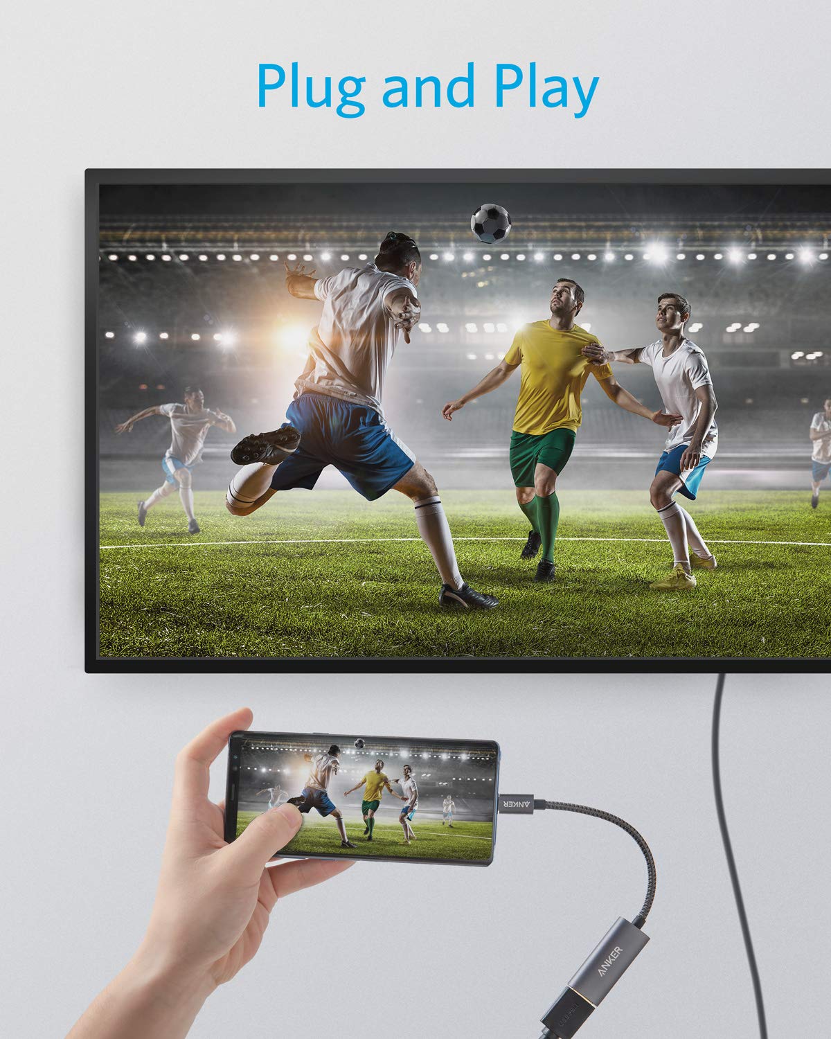 ANKER POWEREXPAND + USB-C TO HDMI ADAPTER GRAY A8312HA1 thumbnail 3