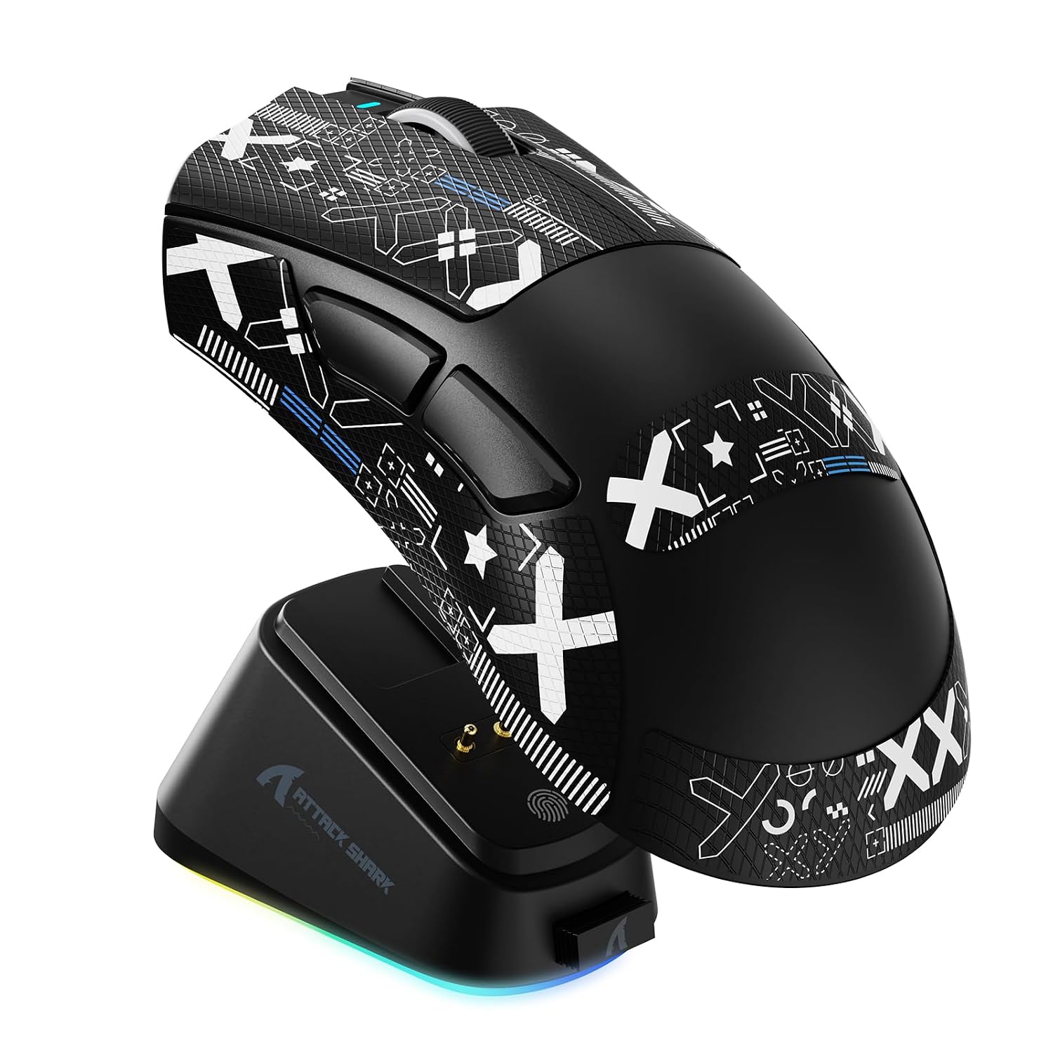 ATTACK SHARK V3 PRO WIRELESS ESPORTS GAMING MOUSE WITH CHARGING DOCK BLACK