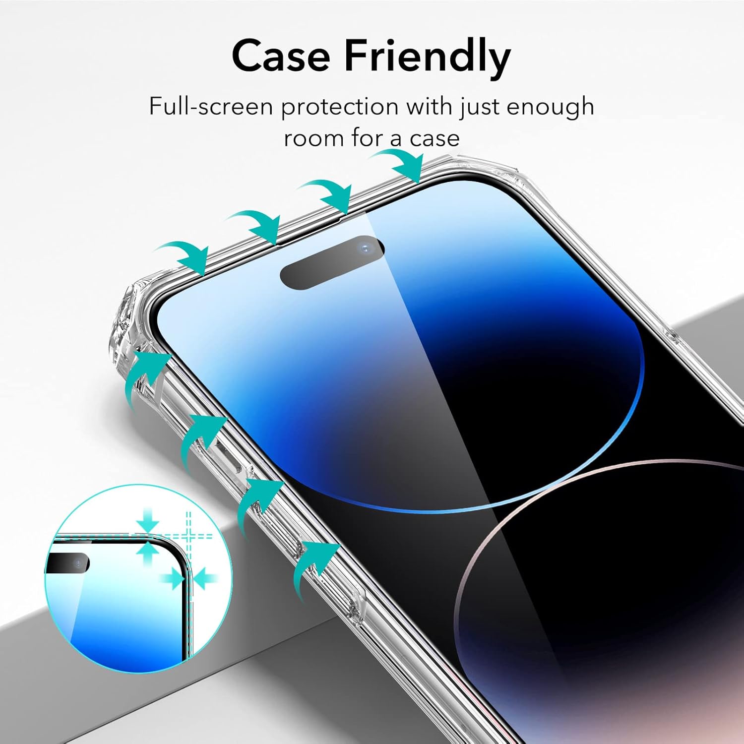 ESR IPHONE 14 PRO GLASS SCREEN PROTECTOR PRIVACY (2 PACK) thumbnail 8