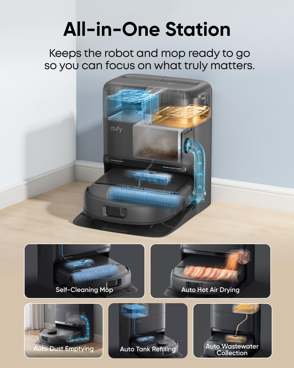 ANKER EUFY ROBO VAC OMNI C28 BLACK T211A210 thumbnail 7