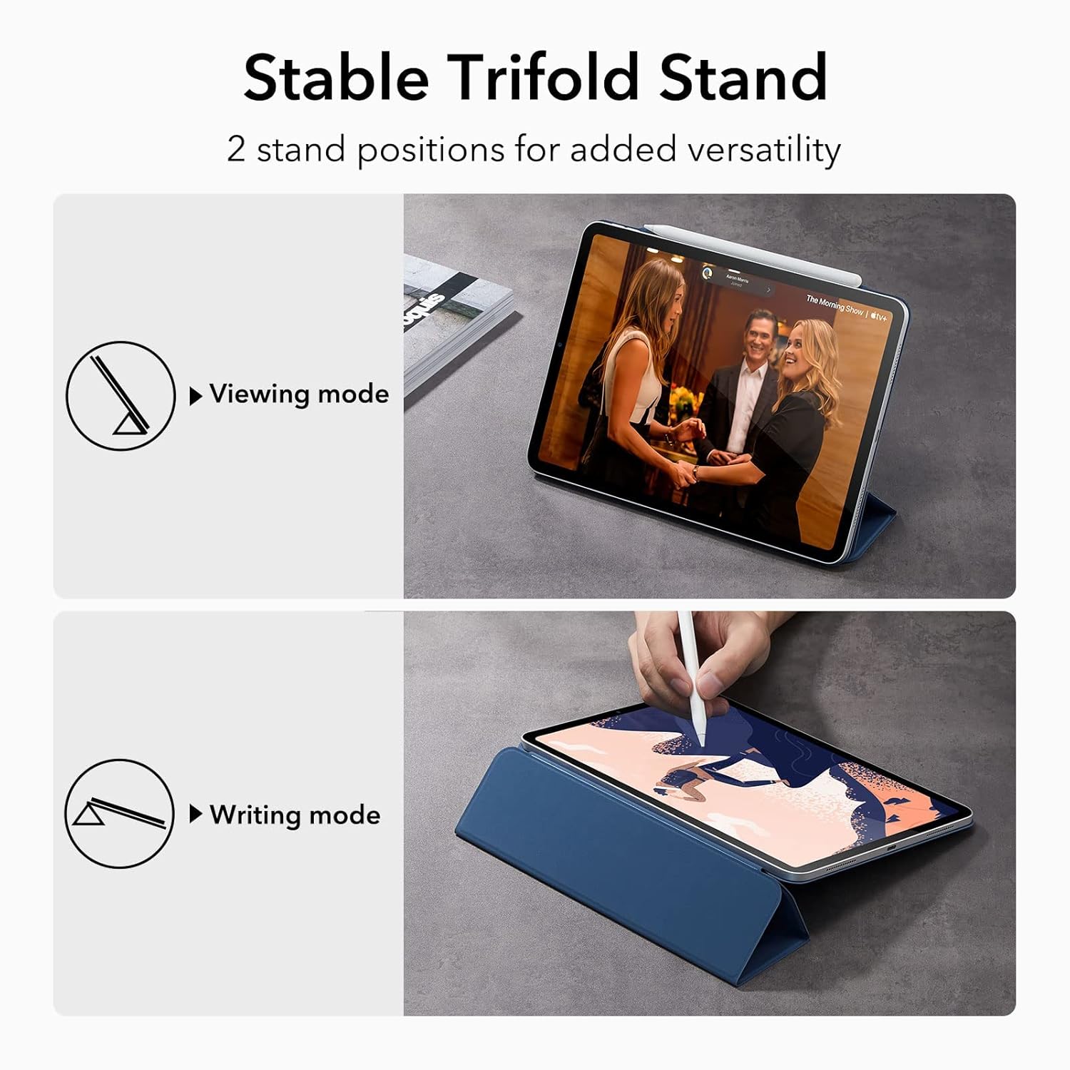 ESR IPAD PRO 11 (2020) REBOUND PENCIL SERIES WITH PENCIL SLOT NAVY BLUE thumbnail 6