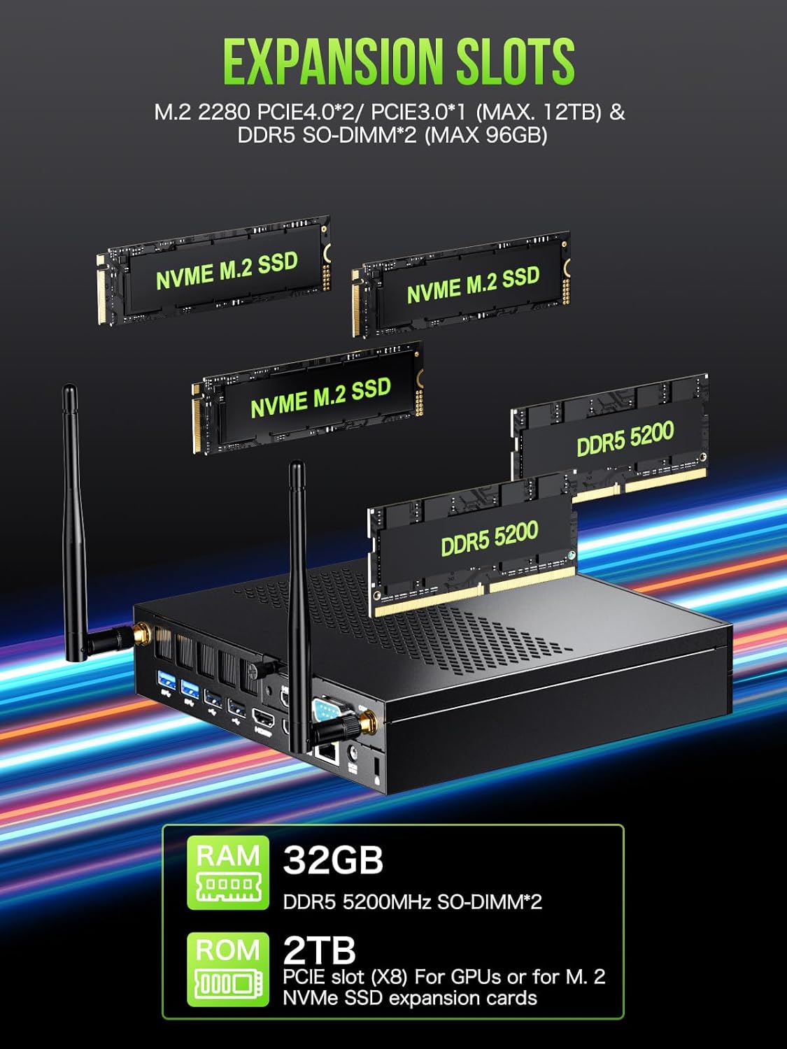 GMKTEC MINI PC INTEL CORE I9 13900HK 32GB RAM 1TB SSD WIN 11 PRO NUCBOX-K10 thumbnail 6