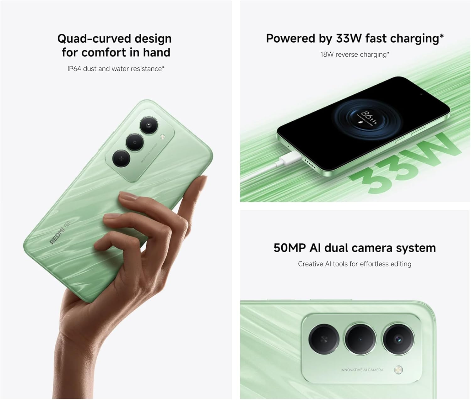 REDMI 15 5G 8+256GB RIPPLE GREEN - Speed & Style