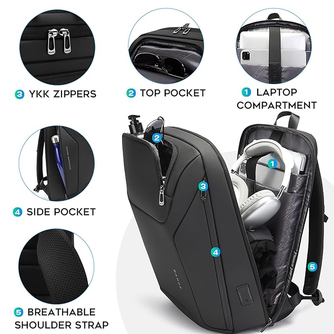 BANGE BACKPACK BLACK BG-7802 thumbnail 3