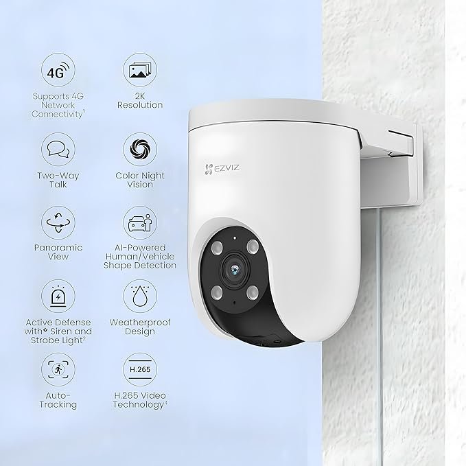 EZVIZ Smart Home Camera H8C 4G - 360° Coverage with 4G Connectivity for Versatile Security thumbnail 7