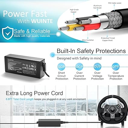 LOGITECH G29/G923 POWER ADAPTER NB-0010 thumbnail 3