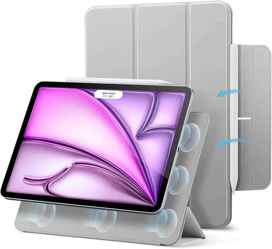 ESR REBOUND MAGNETIC CASE COMPATIBLE WITH IPAD AIR 13 INCH PRO 12.9 (6TH/5TH/4TH GEN) GRAY